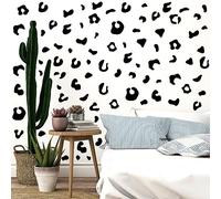 White Leopard Print Wall Stickers 10 Sheets/360 Pcs Retro Wall Decals for Room Office Bedroom Living Decor Peel and Stick Art Sticker DIY Murals Cartoon Sticker Waterproof Vinyl Walles Decal