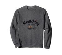 White Lie Humor: Stretching The Truth Since Birth Sweatshirt, Adult Unisex, Dark Heather Grey, XXL