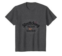 White Lie Humor: Stretching The Truth Since Birth T-Shirt, Kids, Dark Heather Grey, 10 Years