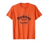 White Lie Humor: Stretching The Truth Since Birth T-Shirt, Men, Orange, 3XL