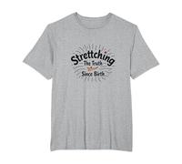 White Lie Humor: Stretching The Truth Since Birth T-Shirt, Men's Big and Tall, Heather Grey, 4X Tall