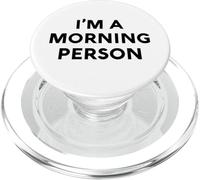 White Lie Im A Morning Person Party Funny Sarcastic Ironic PopSockets PopGrip for MagSafe