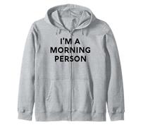 White Lie Im A Morning Person Party Funny Sarcastic Ironic Zip Hoodie
