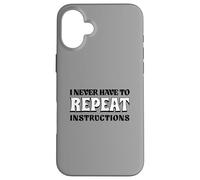 White Lie Teacher School Humor I Never Have to Repeat Men Case for iPhone 16 Plus