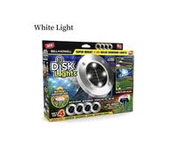 (White Light) Bell Howell Disk Lights Solar Powered Led Outdoor Lights As Seen On Tv Pack 4