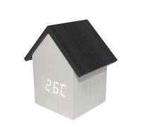 (White light) Log Cabin Clock Q Version of the House-shaped Electronic Clock