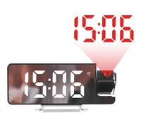 (White Light) Projection Clocks for Bedroom, Digital Clock Projection on the Ceiling, Twelve Twenty-Four Hours Automatic Darkening Display, Living Room, Classroom