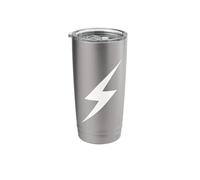 White Lightning Bolt Minimalism Stainless Steel Insulated Tumbler