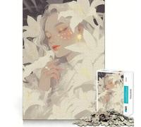 White Lily Dream 1000 Piece Teenager Puzzles Brain Boosting Play Tight Interlock No Gaps Relaxing Indoor Group Activity (38x52cm)