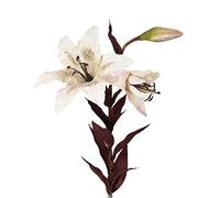 White Lily With Glitter Artificial Silk Flower (96cm)