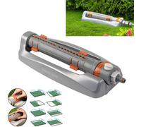 White Line Metal Oscillating Sprinkler With Adjustable Spray Width And 18 Rubber Nozzles For Up To 375 M²