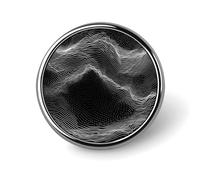 White Line Pattern Lapel Pin for Men Brown And Green Pattern Fashion Brooch Pin -Cute Enamel Badges, Aluminum Alloy Metal Pinback for Hats, Shirts, Bags, Jackets & Accessories (1 Inch Round Button Pin