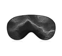 White Line Pattern Sleep Mask for Women Men Side Sleeper Eye Cover with Adjustable Strap Soft Breathable Blackout Mask Slip-Free Deep Sleeping Travel Essentials