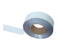 White line road marking tape - ROMARK brand - conformable, self-adhesive aluminium foil - temporary grade for roadworks, contraflows, photo shoots, pit lanes (50mm x 45M)