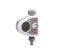 White Line Single-Outlet Electronic Water Timer Controller With Lcd And Eco Mode, 1" To 3/4" Tap Adapter