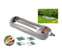 White Line Small Oscillating Lawn Sprinkler With Quick Click-Lock Hose Connection And Adjustable Spray Range