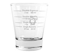 White Lined Espresso Shot Glass Measure for Coffee Espresso Machines - 85ml - by EDESIA ESPRESS