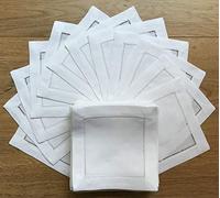 White Linen Cocktail Napkin 6"x6" Set of 50 Linen Cloth Napkin Coasters-Ladder Hemstitch 100% Linen Beverage Party Napkin Coaster Super Value Bulk 50 Pack