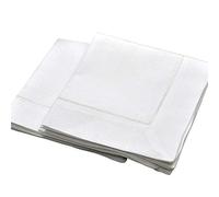White Linen Hemstitched Tea Napkins Set of 6 12" X 12" Ladder Hem Stitch Cloth Luncheon