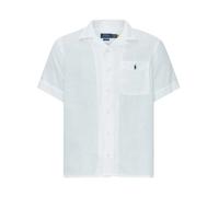 White Linen Shirt Regular Fit, male, Polo Ralph Lauren, Short Sleeve Shirts, White, L, Shirts L
