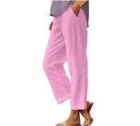White Linen Trousers Womens Petite Summer Loose Palazzo Lounge Pants with Pockets Elastic Waist Wide Leg Boho Trousers Ladies Casual Tracksuit Bottom Joggers Day Prime 2025ial Offers