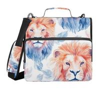 White Lion 1.5-Inch 3-Ringing Zip Up Binder with Shoulder Strap Includes Zip Pocket Document Binder Organizer for Middle School