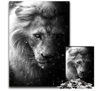 White Lion Snow Poster Jigsaw Puzzles for Adults, 1000 Piece Wooden Jigsaw Family Activity, Brain Teaser, Home Decor, 1000 PCS(75x50cm)