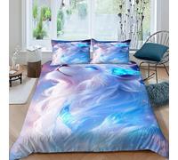 White Lion Starry Bedding Set Theme Bedspread Animal Theme Wildlife Duvet Cover Set Chic Breathable Quilt Cover Universal for All Seasons Pillowcase King（220x240cm）