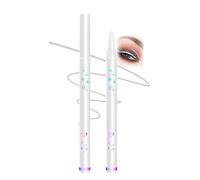 White Liquid Eyeliner Pen with Snowflake and Heart Design for Sharp Lines - Fine Tip Waterproof Quick-Dry Smudge-Resistant Makeup Pencil for Daytime Festive Looks and Beginners Professionals