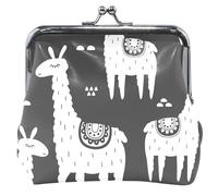 White Llama Womens Purses and Wallets with Buckle and Kiss Closure, Cute White Llama, OneSize, Cute White Flame, OneSize, Classic