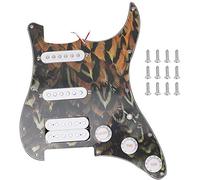 White Loaded Pickguard Pickups Set Electric Guitar Accessories Bright Clear Sound Peacock Tiger Pattern (Peacock pattern)