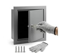 White Lockable Inspection Hatch 300x300 450x450 mm, Dual-Metal Ceiling Access Panel for Drywall, Plumbing Revision Door Slotted Lock, Equipment Shafts Attic Door(Gray,200x400mm)