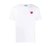 White Logo Embroidered T-shirt - male - Comme des Garçons Play - T-Shirts - White - L - Tops L