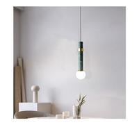 White Long Chandelier Compatible Kitchen Island Sink Dining Room Bedroom Hallway Natural Stone Linear Pendant Bar Ceiling - Green Marble Hanging Light Fixture with Milk