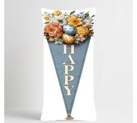 White Long Pillow Case 60x20in, Natural Body Pillow Cases, Side Sleeper Waterproof Linen Pillowcases with Double-Sided Printing, Hidden Zipper, Outdoor Cushions for Bed Sofa Bedroom Home Decor 3-7031