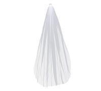 White Long Single Layer Wedding Veil with Comb for Bride