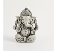 White Lord Ganesha Idol Statue for Home Decor | Hindu Elephant God Bappa Vinayaka | Indian Handicraft Ganesh Murti for Tabletop, Puja Room & Car Dashboard Hindu Decor (Yoga Small)