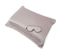 White Lotus Beauty 100% Mulberry Silk Pillowcase and Eye Mask Set Cruelty Free - Pearl Grey