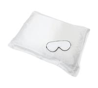 White Lotus Beauty 100% Mulberry Silk Pillowcase and Eye Mask Set Cruelty Free - White