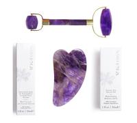White Lotus Beauty Genuine Amethyst Crystal Facial Set in Purple