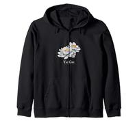 White Lotus Tai Chi T-Shirt For Instructors & Practitioners Zip Hoodie