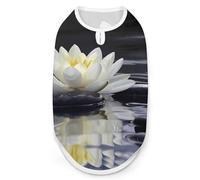 White Lotuses And Black Zen Stones Dog Shirts Sleeveless T-Shirt Pet Tank Top Soft Summer Vests Clothes for Dogs And Cat M