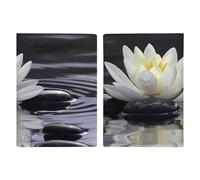 White Lotuses and Black Zen Stones Passport Holder PU Leather Passport Protective Cover Travel Wallet Accessories