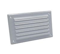 White Louvre Air Vent 6" x 3" Plastic Grille for Internal and External Use, Louvre Air Vent with Flyscreen, Shed Air Vent, Removable flyscreen Plastic Vent Cover (155 x 94mm)