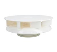 White Low Profile Wind Powered Rotary Roof Ventilator for Camper Vans Trailers