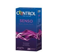 Control Finissimo Senso. Box of 24 Condoms Thinner, Higher Sensitivity, Lubricated, Safe Sex. Enjoy Condoms with Perfect fit for a Safe Relationship.