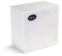 White Lunch Napkins, 3-Ply Disposable Paper Napkins-Bar, Cocktail, Weddings, Birthday, EU Made, (125 Count)