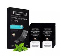 White Luxe Professional Teeth Whitening Strips with Activated Charcoal & Coconut Oil for Sensitive Teeth - Fast Results at Home - Peroxide Free Pap Teeth Whitener