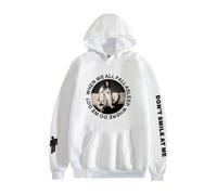 (White, M) Casual Unisex Hooded Sweatshirt Billie Eilish for Pullover Hoodie for Men Women