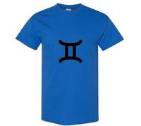 (White, M) Gemini 2 Zodiac Horoscope Astrological Symbol Sign Men T Shirt Tee Top